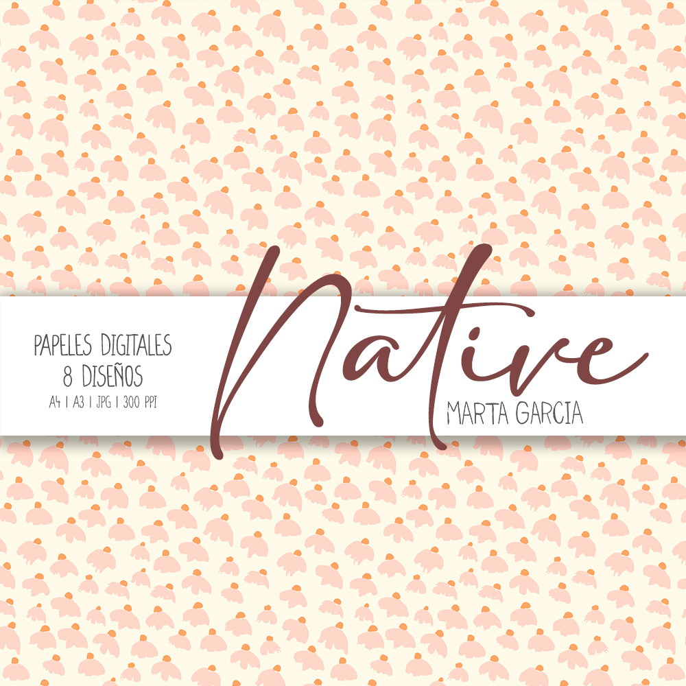 Papel Digital Native - Pequeña Florecilla