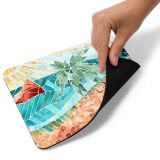 alfombrilla de ratón mosaico palmera en la playa
