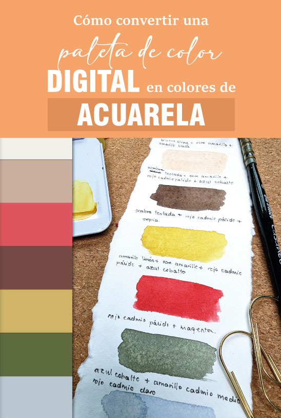 cómo convertir una paleta de color digital en acuarela